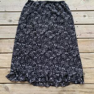 paris print midi skirt – christopher & banks size large